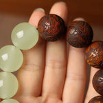 Buddha Stones "Wishing You Wealth and Protection" Sappan Wood Bracelet Includes Gift Message Card