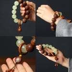 Buddha Stones "Wishing You Wealth and Protection" Sappan Wood Bracelet Includes Gift Message Card