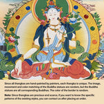 Buddha Stones Tibetan Thangka Painting Yellow God of Wealth Green Tara Avalokitesvara Handmade Decoration Blind Box(Random Style)