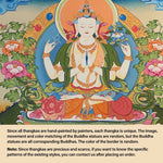 Buddha Stones Tibetan Thangka Painting Yellow God of Wealth Green Tara Avalokitesvara Handmade Decoration Blind Box(Random Style)