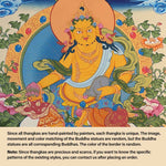 Buddha Stones Tibetan Thangka Painting Yellow God of Wealth Green Tara Avalokitesvara Handmade Decoration Blind Box(Random Style)