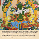 Buddha Stones Tibetan Thangka Painting Yellow God of Wealth Green Tara Avalokitesvara Handmade Decoration Blind Box(Random Style)