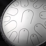 Buddha Stones Steel Tongue Drum Sound Healing Mindfulness Meditation Drum Kit 15 Note 14 Inch Percussion Instrument