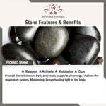 Buddha Stones Frosted Stone Multi-layer Leather Titanium Steel Balance Buckle Bracelet