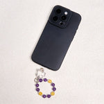 Buddha Stones Natural Amethyst Citrine Positive Key Chain Bag Hanging Decoration