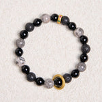 Buddha Stones Lava Rock Black Onyx Picasso Jasper Healing Bracelet