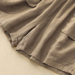 Buddha Stones Summer Casual Plain Women's Elasti Straight Shorts With Pockets