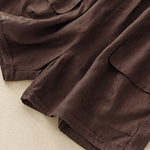 Buddha Stones Summer Casual Plain Women's Elasti Straight Shorts With Pockets