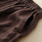 Buddha Stones Summer Casual Plain Women's Elasti Straight Shorts With Pockets