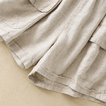 Buddha Stones Summer Casual Plain Women's Elasti Straight Shorts With Pockets