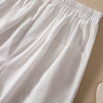 Buddha Stones Summer Casual Elastic Waist Plain Women's Polyester Shorts With Pockets