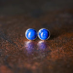 Buddha Stones Vintage 925 Sterling Silver Lazurite Balance Earrings