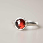 Buddha Stones Natural 925 Sterling Silver Garnet Adjustable Protection Ring
