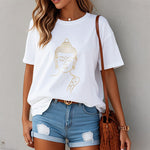 Buddha Stones Golden Buddha In Deep Meditation Tee T-shirt
