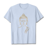 Buddha Stones Golden Buddha In Deep Meditation Tee T-shirt