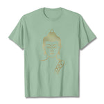 Buddha Stones Golden Buddha In Deep Meditation Tee T-shirt
