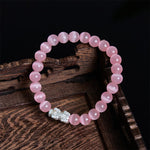 Buddha Stones Natural Cat's Eye Beads 990 Sterling Silver Pixiu Positive Bracelet