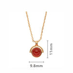 Buddha Stones Red Agate Tiger Eye Aquamarine Moonstone 925 Sterling Silver Confidence Necklace Pendant