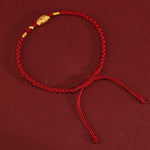 Buddha Stones 999 Gold Luck Protection Koi Fish Handmade Braided String Bracelet