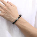 Buddha Stones 999 Sterling Silver PiXiu Natural Black Obsidian Strength Bracelet