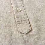 Buddha Stones Summer Solid Color Men's Half Button Short Sleeve Cotton Linen Shirt