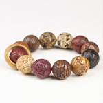 FREE Today: Healing Protection Sandalwood Chinese Zodiac Dragon Phoenix Fu Character Bracelet