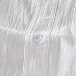 Buddha Stones Summer Solid Men's Buttons Half Sleeve Shirt