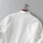 Buddha Stones Summer Solid Men's Buttons Half Sleeve Shirt