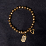 Buddha Stones "Wishing You Good Luck Always" Pure Copper Brass Bracelet Includes Gift Message Card