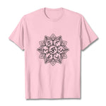 Buddha Stones Mandala Flower Om Mani Padme Hum Sanskrit Mantra Tee T-shirt