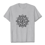 Buddha Stones Mandala Flower Om Mani Padme Hum Sanskrit Mantra Tee T-shirt
