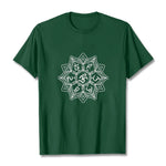 Buddha Stones Mandala Flower Om Mani Padme Hum Sanskrit Mantra Tee T-shirt