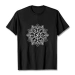 Buddha Stones Mandala Flower Om Mani Padme Hum Sanskrit Mantra Tee T-shirt