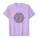 Buddha Stones Mandala Flower Om Mani Padme Hum Sanskrit Mantra Tee T-shirt