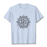 Buddha Stones Mandala Flower Om Mani Padme Hum Sanskrit Mantra Tee T-shirt