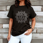 Buddha Stones Mandala Flower Om Mani Padme Hum Sanskrit Mantra Tee T-shirt