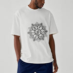 Buddha Stones Mandala Flower Om Mani Padme Hum Sanskrit Mantra Tee T-shirt