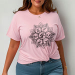 Buddha Stones Mandala Flower Om Mani Padme Hum Sanskrit Mantra Tee T-shirt