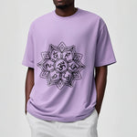 Buddha Stones Mandala Flower Om Mani Padme Hum Sanskrit Mantra Tee T-shirt