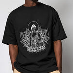 Buddha Stones Medicine Buddha Seated On A Lotus Pedestal Tee T-shirt