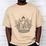 Buddha Stones Medicine Buddha Seated On A Lotus Pedestal Tee T-shirt