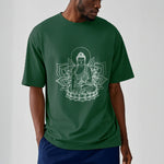 Buddha Stones Medicine Buddha Seated On A Lotus Pedestal Tee T-shirt