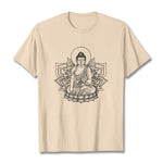 Buddha Stones Medicine Buddha Seated On A Lotus Pedestal Tee T-shirt