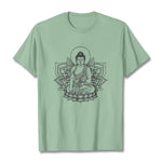 Buddha Stones Medicine Buddha Seated On A Lotus Pedestal Tee T-shirt