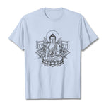 Buddha Stones Medicine Buddha Seated On A Lotus Pedestal Tee T-shirt