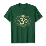 Buddha Stones Om Symbol Vines Lotus Flower Tee T-shirt