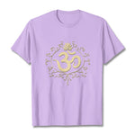 Buddha Stones Om Symbol Vines Lotus Flower Tee T-shirt