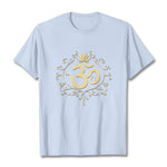 Buddha Stones Om Symbol Vines Lotus Flower Tee T-shirt