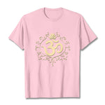 Buddha Stones Om Symbol Vines Lotus Flower Tee T-shirt
