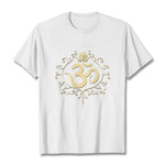 Buddha Stones Om Symbol Vines Lotus Flower Tee T-shirt